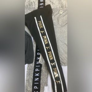 PINK Victoria Secret Bling Dog Leggings RARE